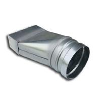 Verloopstuk Asymmetrisch Rechthoekig 110 X 55mm Naar Rond Ø 100mm - Staal [pro-c] - thumbnail