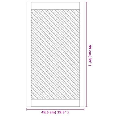 VidaXL Kastdeuren met latwerk 2 st 49,5x99 cm massief grenenhout VidaXL Kastdeuren met latwerk 2 st 49,5x99 cm massief grenenhout