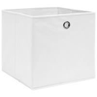 Opbergboxen 10 st 28x28x28 cm nonwoven stof wit - thumbnail