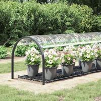 VidaXL Doorzichtig zeildoek met zeilringen 1x5 m pvc - thumbnail