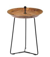 Brix Bijzettafel Nancy Mangohout en staal, 45cm - Rond - thumbnail