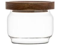 Gusta Voorraadpot Glas/acacia 9x8,5cm - thumbnail