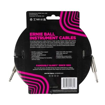 Ernie Ball 6433 Braided Silver Fox instrumentkabel 5,5 meter