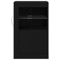 Bijzetkast Zwart eiken 41 x 37 x 67 cm Bewerkt hout - thumbnail
