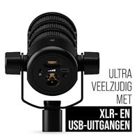 RODE Microphones PodMic USB-microfoon Statief Zendmethode:USB, Kabelgebonden USB-C, Hoofdtelefoon (3.5 mm jackplug) USB, Kabelgebonden Zwart - thumbnail
