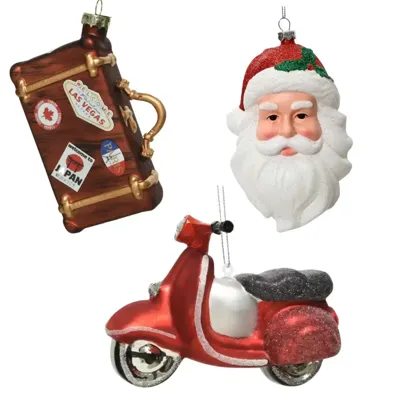 Kerstbal Pakket Reizen - 3 stuks