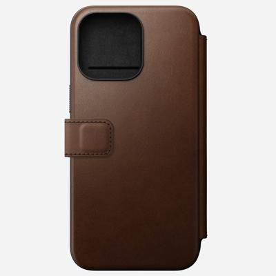 Nomad Modern leather folio iPhone 15 Pro Max - Rustic Brown
