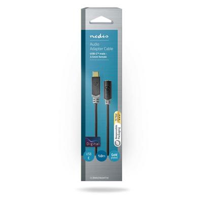 Nedis USB-C Adapter | USB-C Male | 3,5 mm Female | 1 m | Verguld | 1 stuks - CCBW65960AT10 CCBW65960AT10