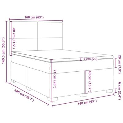 Boxspring met matras fluweel zwart 160x200 cm