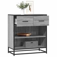 Dressoir 68x35x76 cm bewerkt hout grijs sonoma eikenkleurig - thumbnail