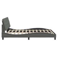 Bedframe zonder matras stof donkergrijs 160x200 cm - thumbnail
