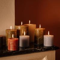 Kaars rustiek 80/110 mm olijfgroen Spaas - Spaas - thumbnail
