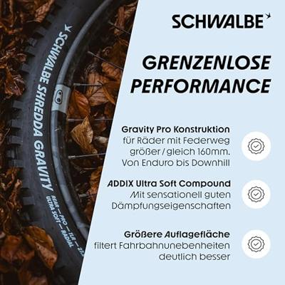 SCHWALBE shredda front gravity pro 29x2.50 (64-622) folding evolution line ultra soft black SCHWALBE shredda front gravity pro 29x2.50 (64-622) folding evolution line ultra soft black