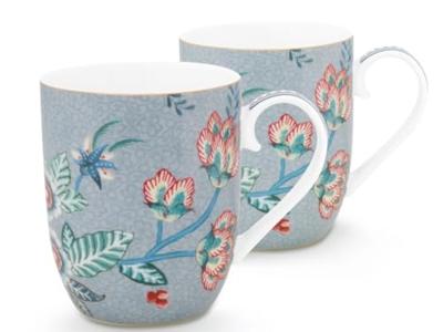 Pip Studio Flower Festival Set/2 Mokken Klein Lichtblauw - thumbnail