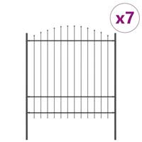 Tuinhek 7 pcs Grijs 170 x 215 cm Gepoedercoat staal - thumbnail