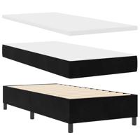 Boxspringbed met matras fluweel zwart 100x200 cm - thumbnail