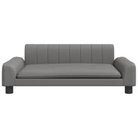 Hondenmand 90x53x30 cm kunstleer grijs - thumbnail