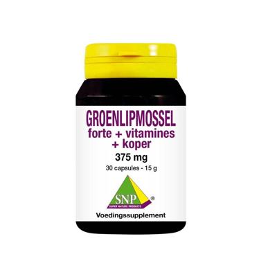 Groenlipmossel forte + vitamines + koper 30 Capsules