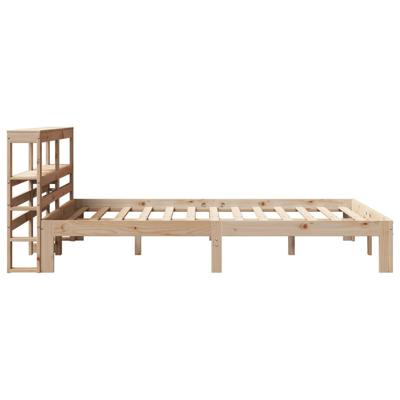 Bedframe met hoofdbord massief grenenhout 160x200 cm