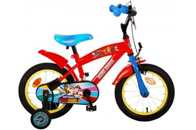 Paw Patrol kinderfiets - jongens - 14 inch - rood/blauw