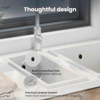 VidaXL Keukenwasbak wit 21 x 44 x 14 cm graniet - thumbnail