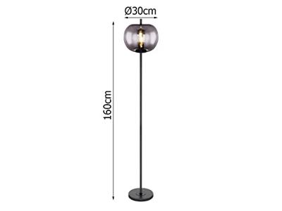 Globo Staande vloerlampBlacky zwart - 15345S