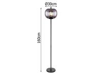 Globo Staande vloerlampBlacky zwart - 15345S - thumbnail