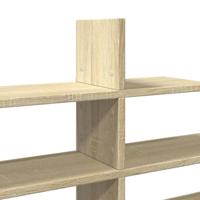 Wandschap 124,5x18x60,5 cm bewerkt hout sonoma eikenkleurig - thumbnail