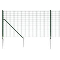Draadgaashek met grondankers 0,8x10 m groen - thumbnail