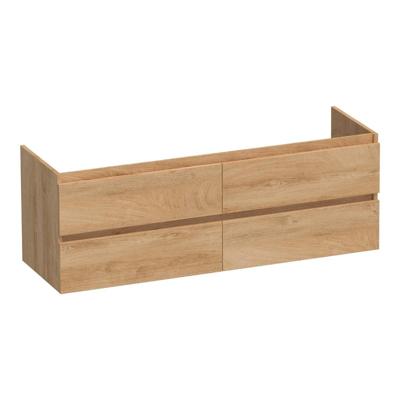 Brauer Joy - Onderkast - 140 cm - met 4 Softclose Lades Greeploos en 2 Sifon Uitsparingen - Forest Tan