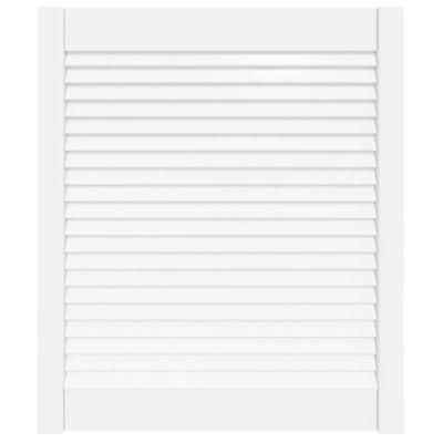 VidaXL Kastdeur met lamellen 69x59,4 cm massief grenenhout wit VidaXL Kastdeur met lamellen 69x59,4 cm massief grenenhout wit