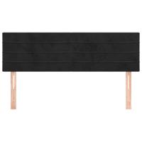 Hoofdborden 2 st 72x5x78/88 cm fluweel zwart - thumbnail