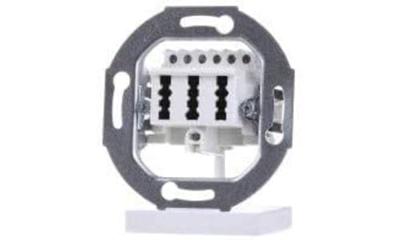 ABB 0243/04 Telefoonaansluitdoos Schroefbevestiging Wit, Zuiver wit (RAL 9010)