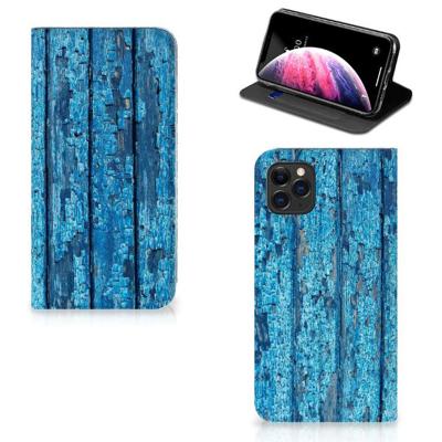 Apple iPhone 11 Pro Max Book | Wallet Case | Wood Blue