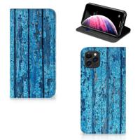 Apple iPhone 11 Pro Max Book | Wallet Case | Wood Blue - thumbnail