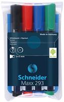 Schneider Schreibgeräte Maxx 293 129394 Whiteboardmarkerset Zwart, Rood, Blauw, Groen 5 stuk(s) - thumbnail