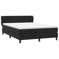 Boxspring met matras fluweel zwart 140x210 cm - thumbnail