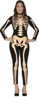 Skeleton Jumpsuit Halloween Dames - thumbnail
