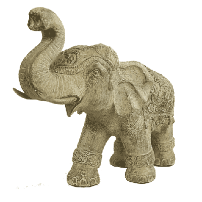 Olifant - Geluk, Kracht en Moed (34 cm)