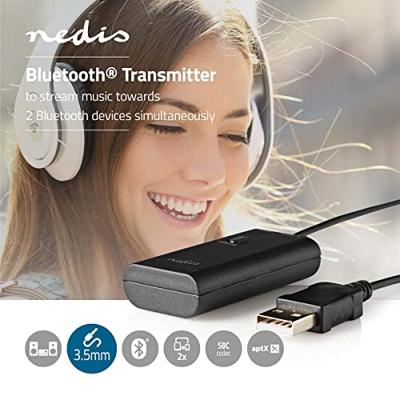 Bluetooth®-Zender | Input: 1x 3,5 mm | AptX ™ Low latency / AptX™ / SBC | Maximaal 2 Apparaten | Zwart - thumbnail