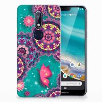 Nokia 7.1 | Hoesje maken | Cirkels en Vlinders - thumbnail