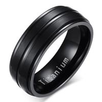 Titanium heren ring Zwart 8mm-19mm - thumbnail