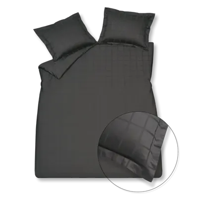 Vandyck Vandyck Home 78 Check 300Tc Dekbedovertrek Lits-jumeaux XL (260x240) off black
