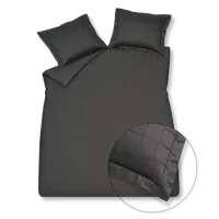 Vandyck Vandyck Home 78 Check 300Tc Dekbedovertrek Lits-jumeaux XL (260x240) off black - thumbnail