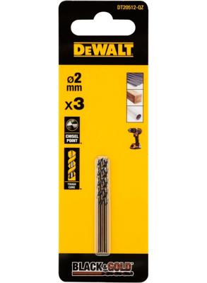 DeWalt Accessoires black & gold metaalboor | 2 mm - dt20512-qz DeWalt Accessoires black & gold metaalboor | 2 mm - dt20512-qz