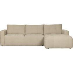 vtwonen Loungebank 'Bar' Rechts, Washed look, kleur Zand