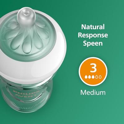 Glazen flesje 240 ml Philips AVENT Natural Response doorzichtig - thumbnail