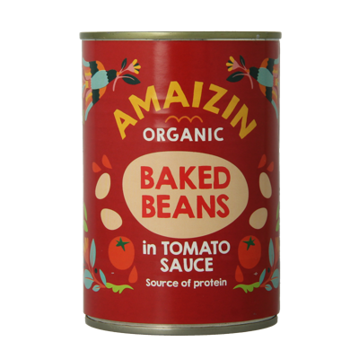 Amaizin Witte bonen in tomatensaus bio 400 Gram