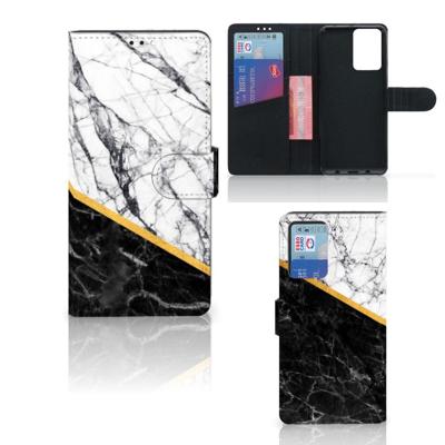 Xiaomi Redmi Note 10 Pro | Bookcase | Marmer Wit Zwart - Origineel Cadeau Man