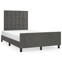 Bedframe zonder matras 120x200 cm fluweel donkergrijs - thumbnail